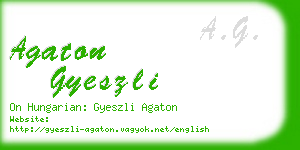 agaton gyeszli business card